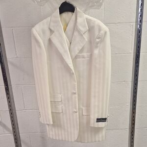 Stacy Adams Kids Striped Set in White